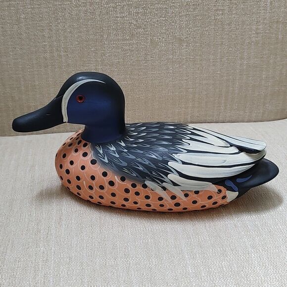 Vintage Handmade Wood Duck Decoy Signed by Andy Andersen - Picture 1 of 10